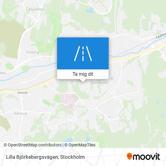 Lilla Björkebergsvägen karta