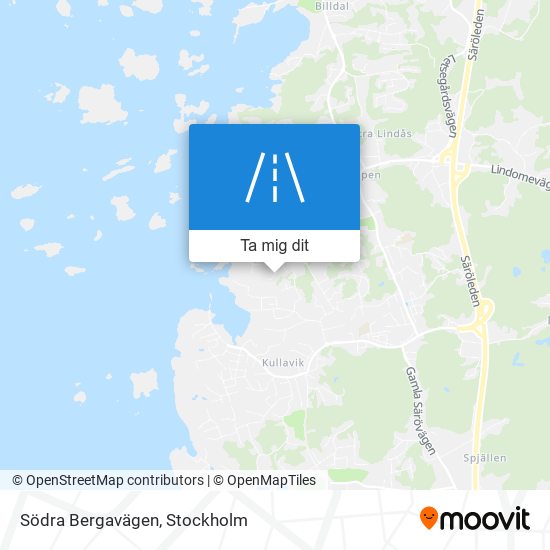 Södra Bergavägen karta