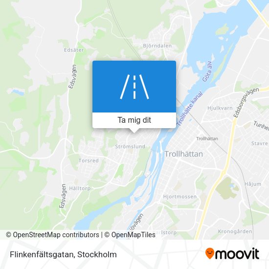 Flinkenfältsgatan karta