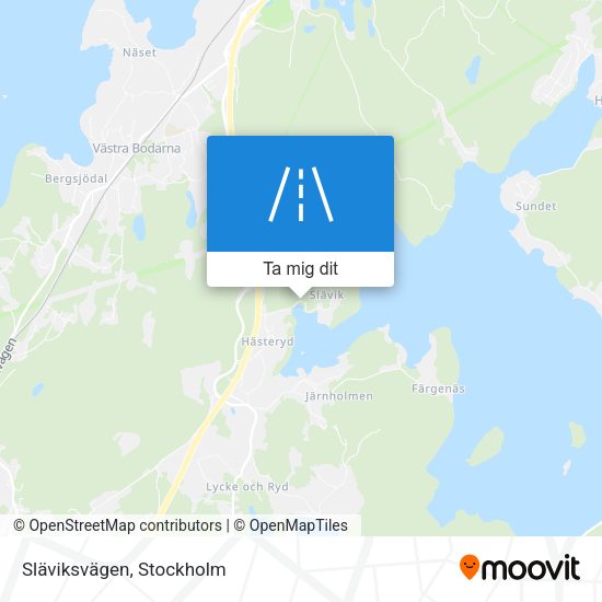 Släviksvägen karta