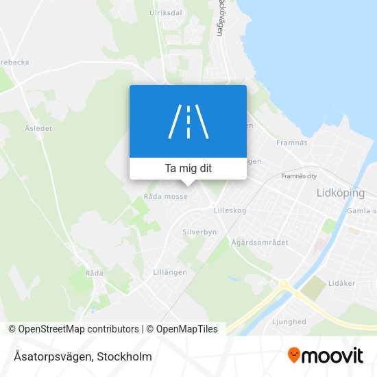 Åsatorpsvägen karta