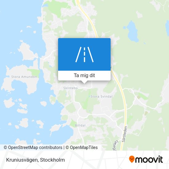Kruniusvägen karta