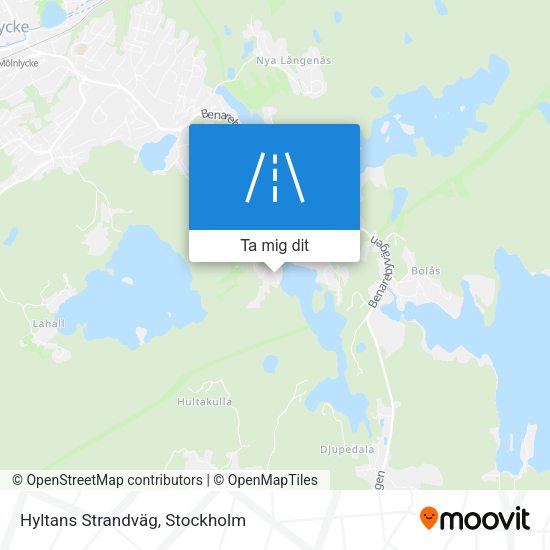 Hyltans Strandväg karta