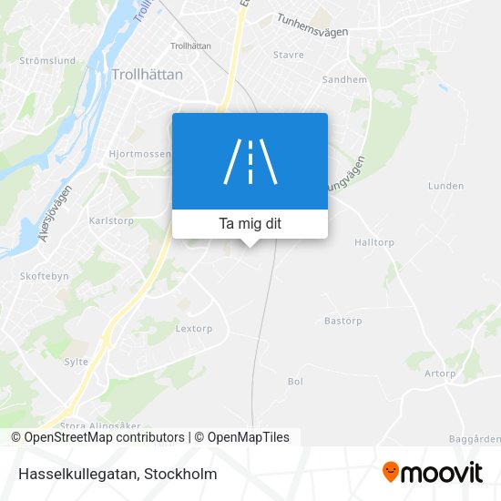 Hasselkullegatan karta
