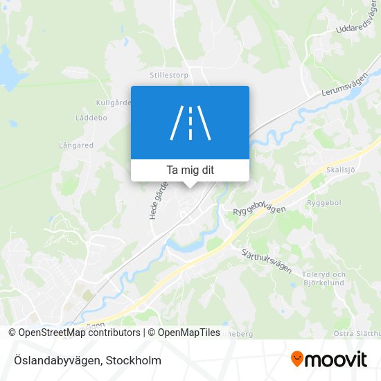 Öslandabyvägen karta