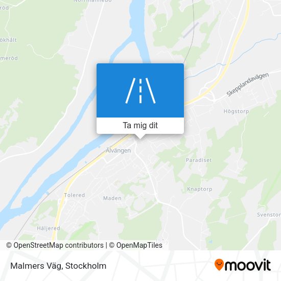 Malmers Väg karta