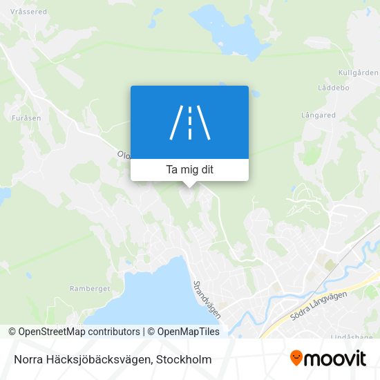 Norra Häcksjöbäcksvägen karta