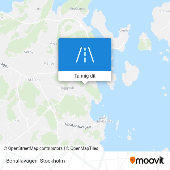 Bohallavägen karta