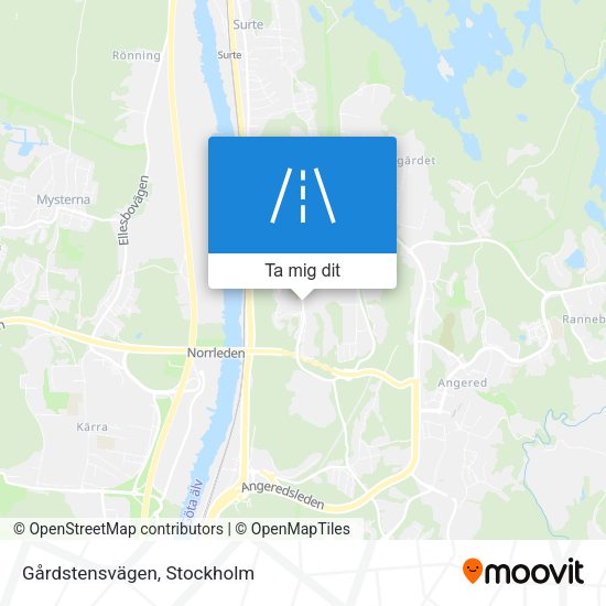 Gårdstensvägen karta