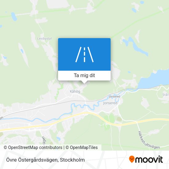 Övre Östergårdsvägen karta