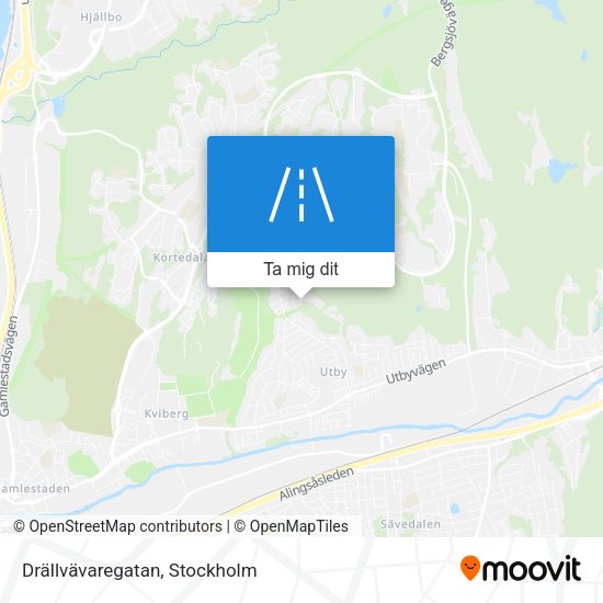 Drällvävaregatan karta