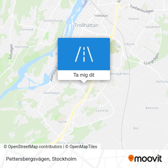 Pettersbergsvägen karta