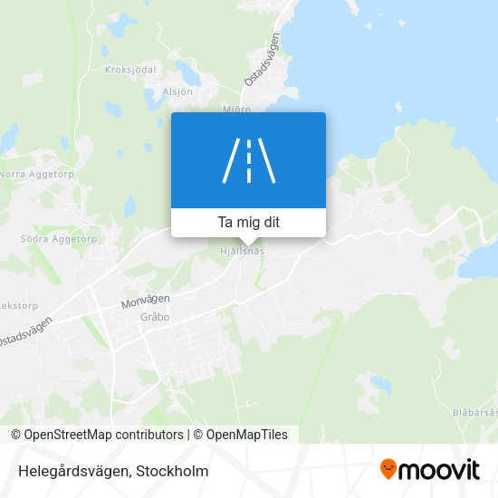 Helegårdsvägen karta