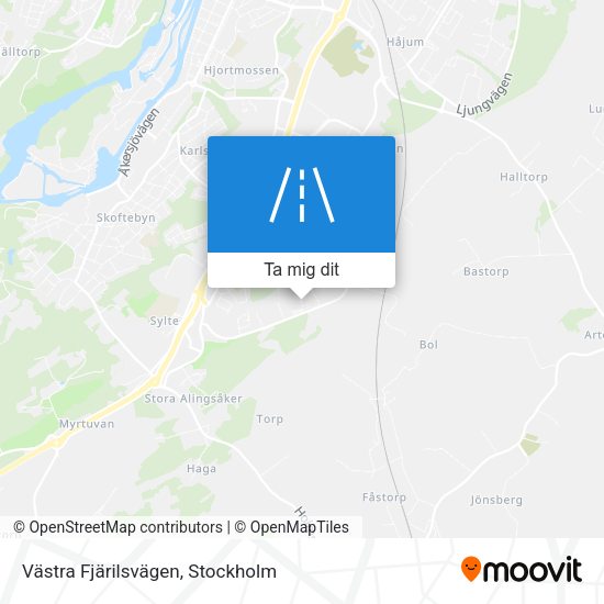 Västra Fjärilsvägen karta