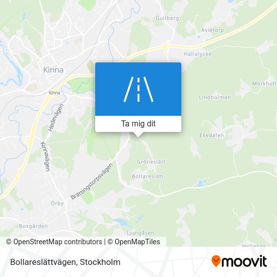 Bollareslättvägen karta