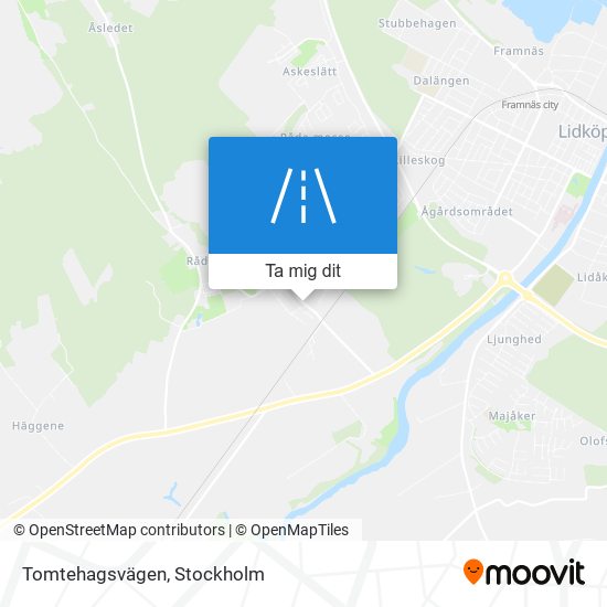 Tomtehagsvägen karta