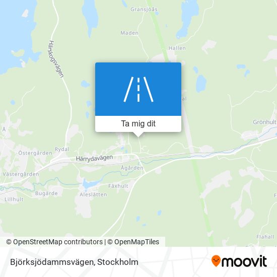 Björksjödammsvägen karta