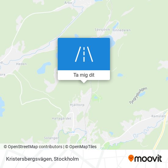 Kristersbergsvägen karta