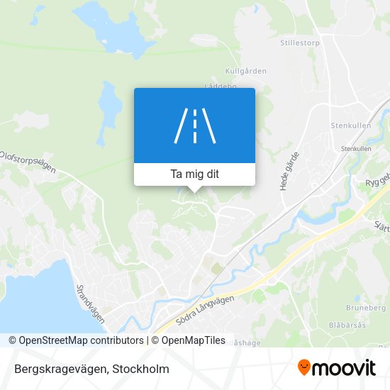 Bergskragevägen karta