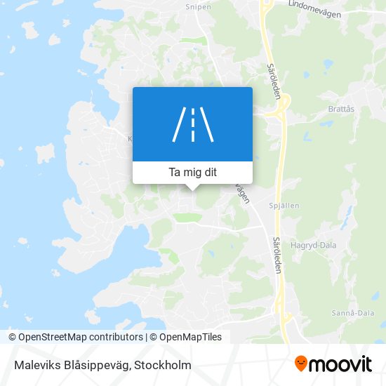 Maleviks Blåsippeväg karta