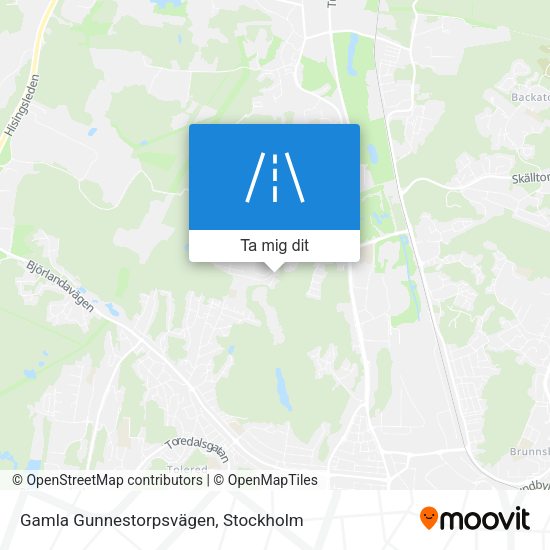 Gamla Gunnestorpsvägen karta