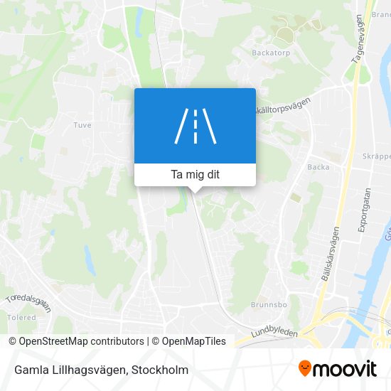 Gamla Lillhagsvägen karta
