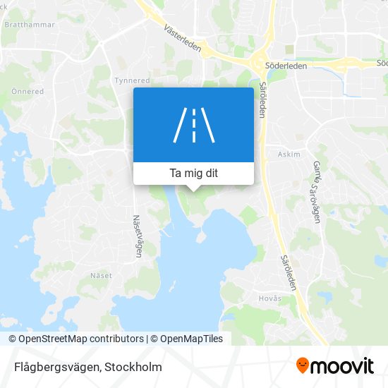 Flågbergsvägen karta