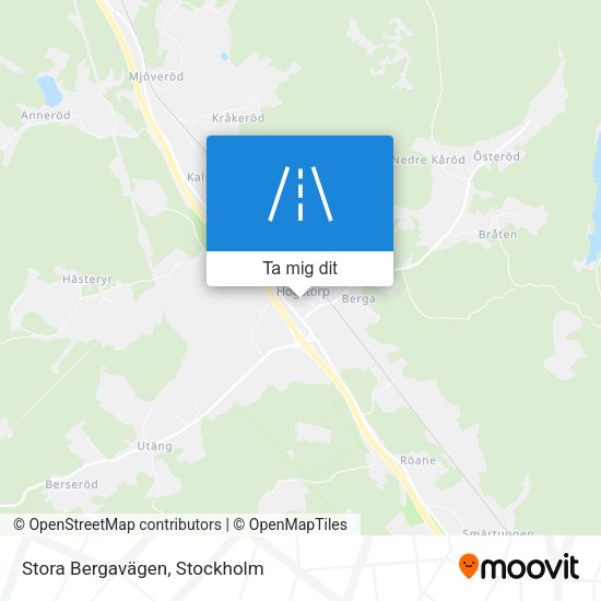 Stora Bergavägen karta