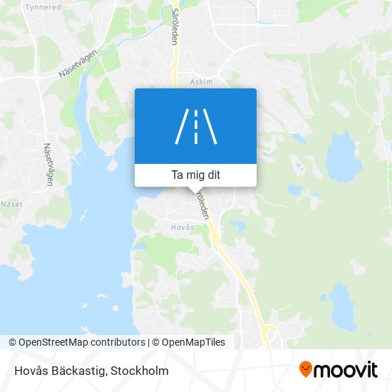 Hovås Bäckastig karta