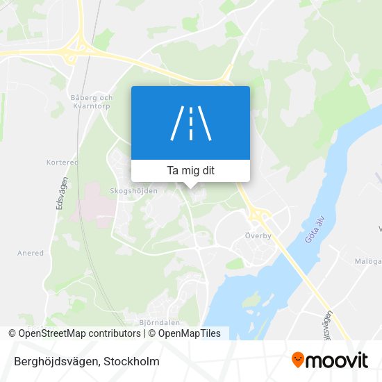 Berghöjdsvägen karta