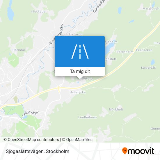Sjögaslättsvägen karta
