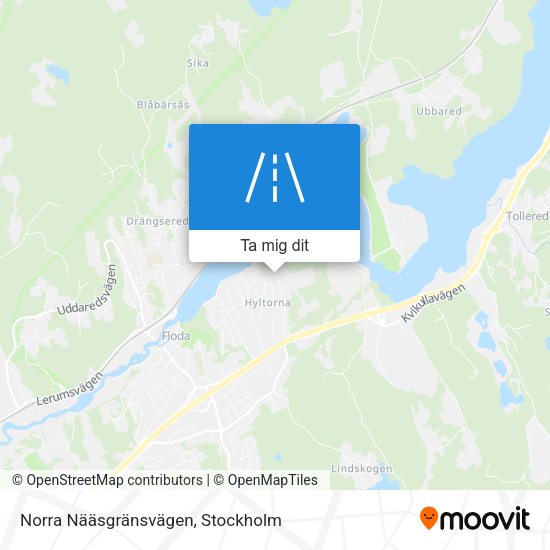 Norra Nääsgränsvägen karta