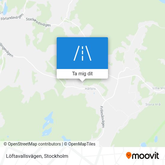 Löftavallsvägen karta