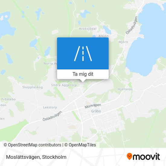 Moslättsvägen karta