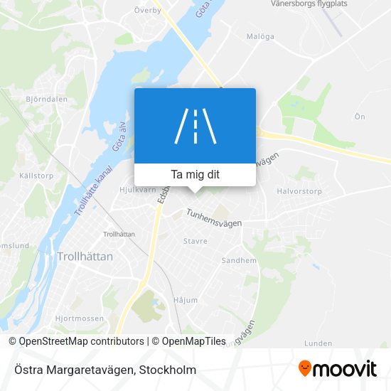 Östra Margaretavägen karta