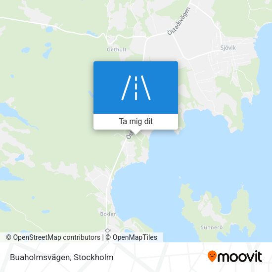 Buaholmsvägen karta