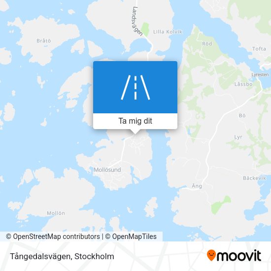 Tångedalsvägen karta