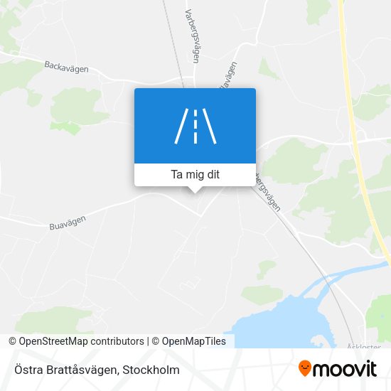 Östra Brattåsvägen karta