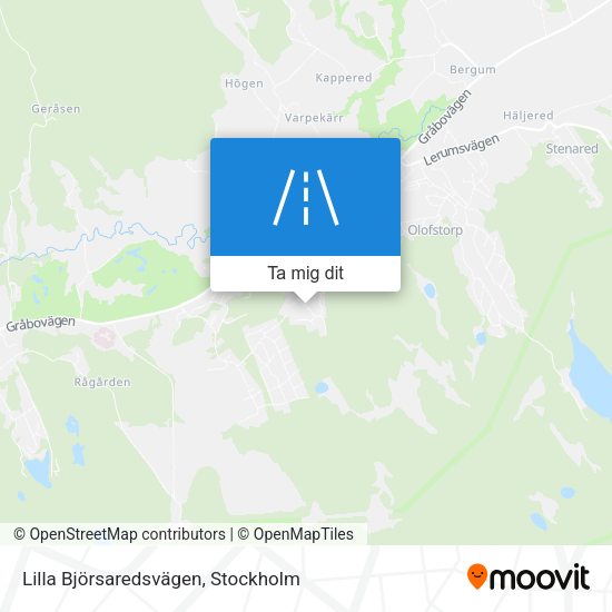 Lilla Björsaredsvägen karta