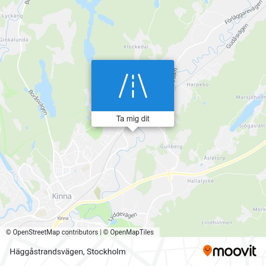 Häggåstrandsvägen karta