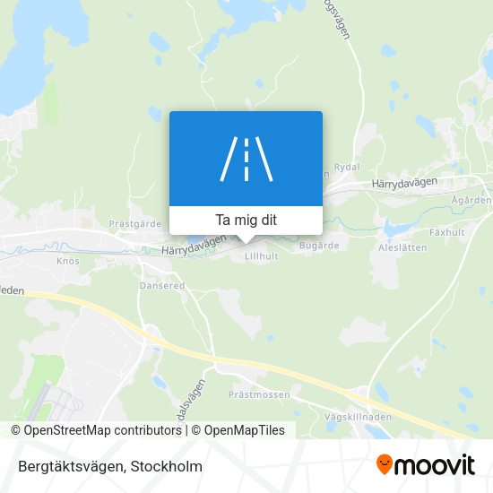 Bergtäktsvägen karta