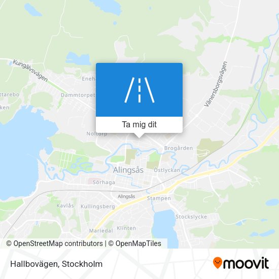 Hallbovägen karta