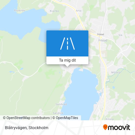 Blåtryvägen karta