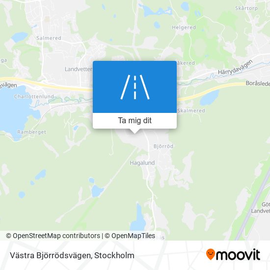 Västra Björrödsvägen karta