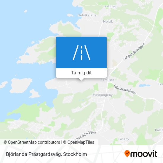 Björlanda Prästgårdsväg karta