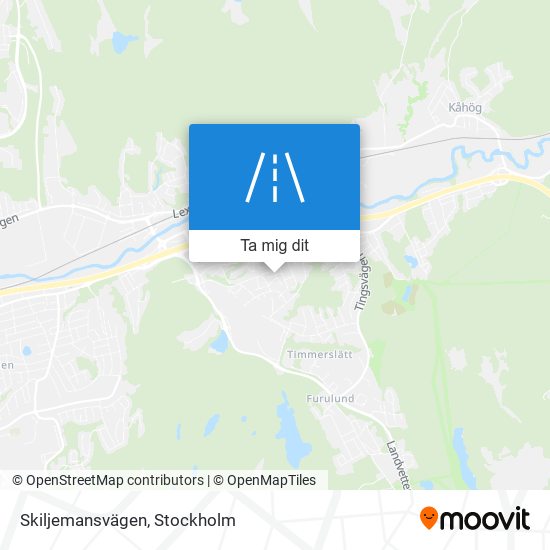 Skiljemansvägen karta