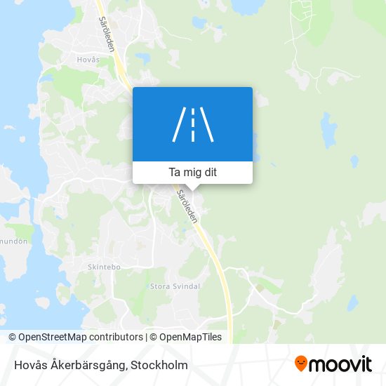 Hovås Åkerbärsgång karta