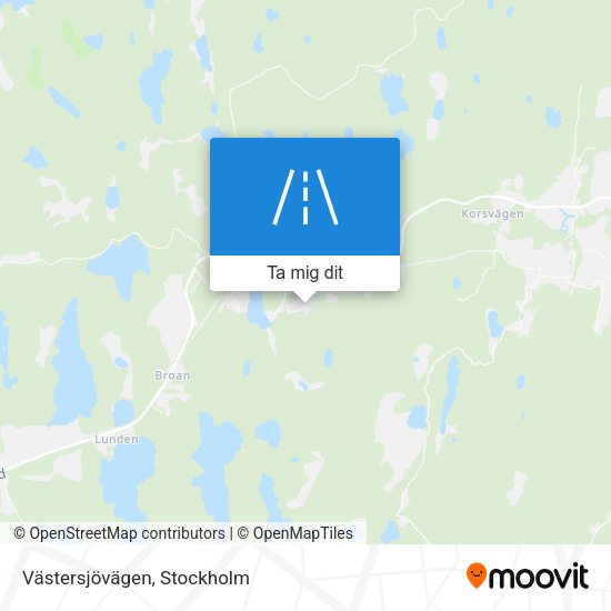 Västersjövägen karta