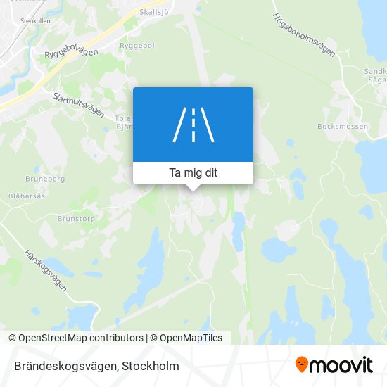 Brändeskogsvägen karta