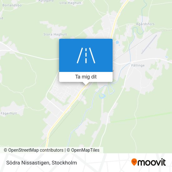 Södra Nissastigen karta